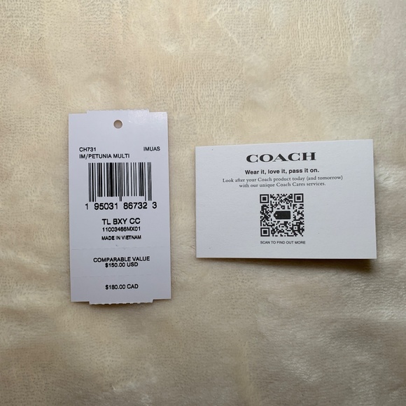 Coach Dempsey Boxy Cosmetic Case 20 With Trompe L'oeil Print - Pink/Petunia - Picture 10 of 10